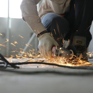 Person Holding Grinder